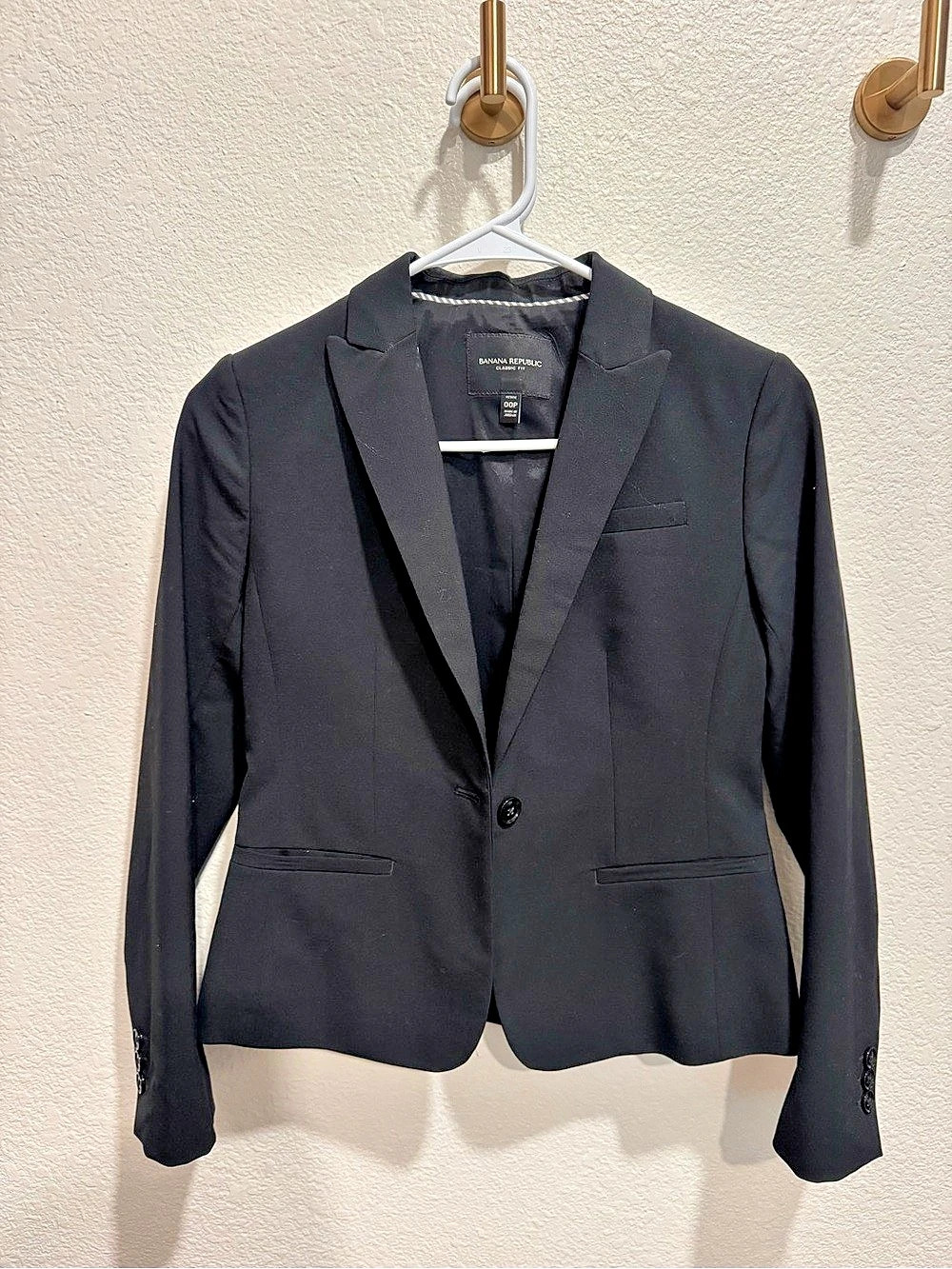 Banana Republic Classic Fit Black blazer Size 00P Like New